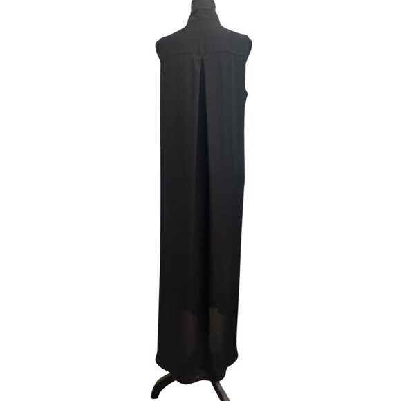 Women’s Cake Black Button down Maxi Sleeveless Shirt Dress Size L - Picture 2 of 7